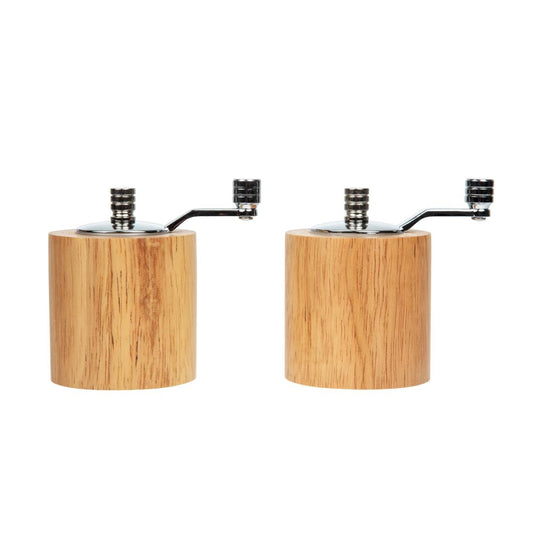 CE246 Olympia peper- en zoutmolen set licht hout 8,5cm