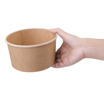 FB198 Fiesta Compostable ronde kraft saladeschaal 1Ltr (300 stuks)