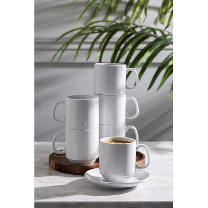 CB461 Olympia Whiteware stapelbare mok 28,4cl (12 stuks)