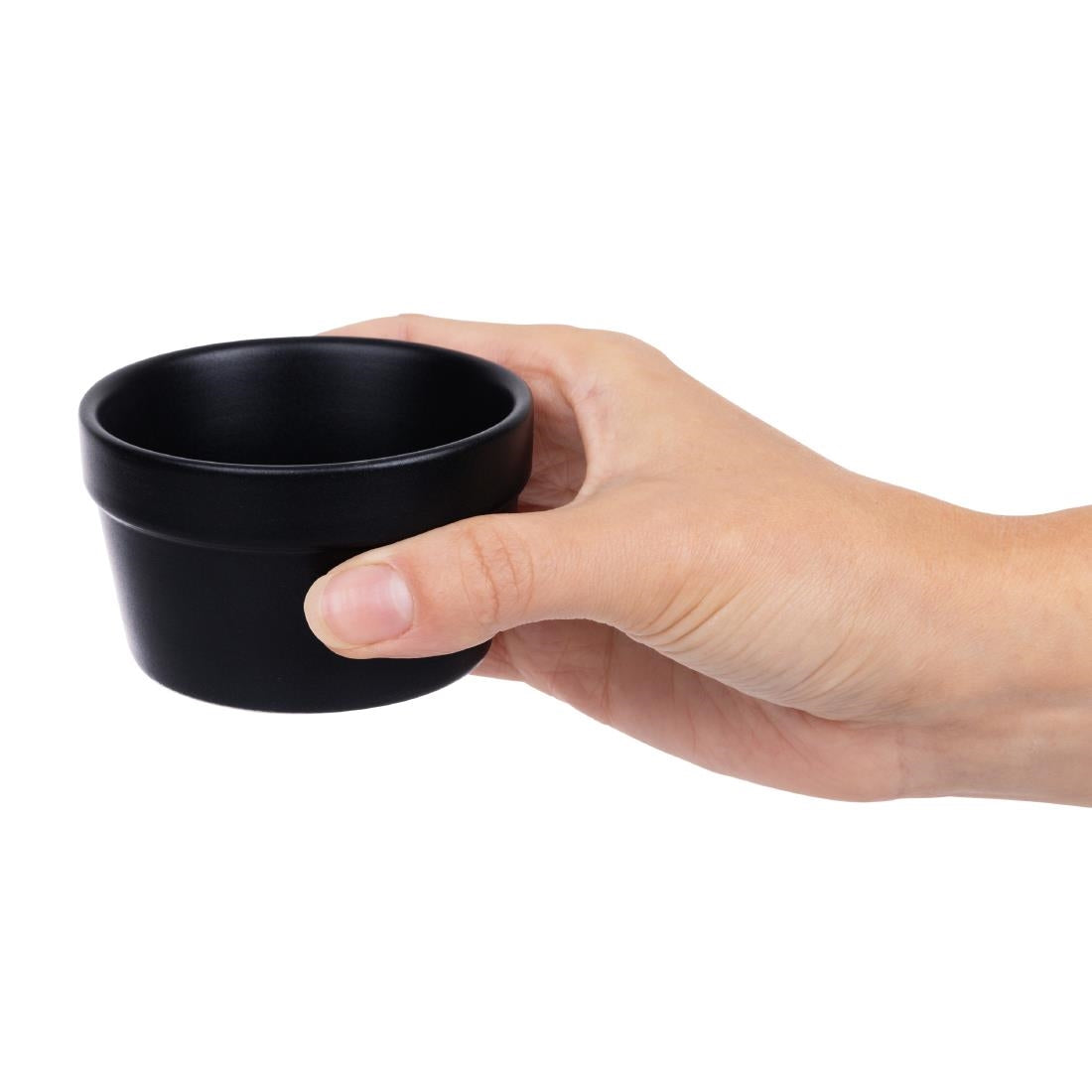 DK830 Olympia stapelbare ramekin mat zwart 77x45mm (6 stuks)