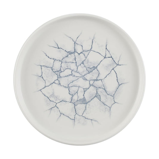 CX697 Churchill Studio Prints Kintsugi Pearl Grey Bord Met Opstaande Rand 22cm (6 stuks)