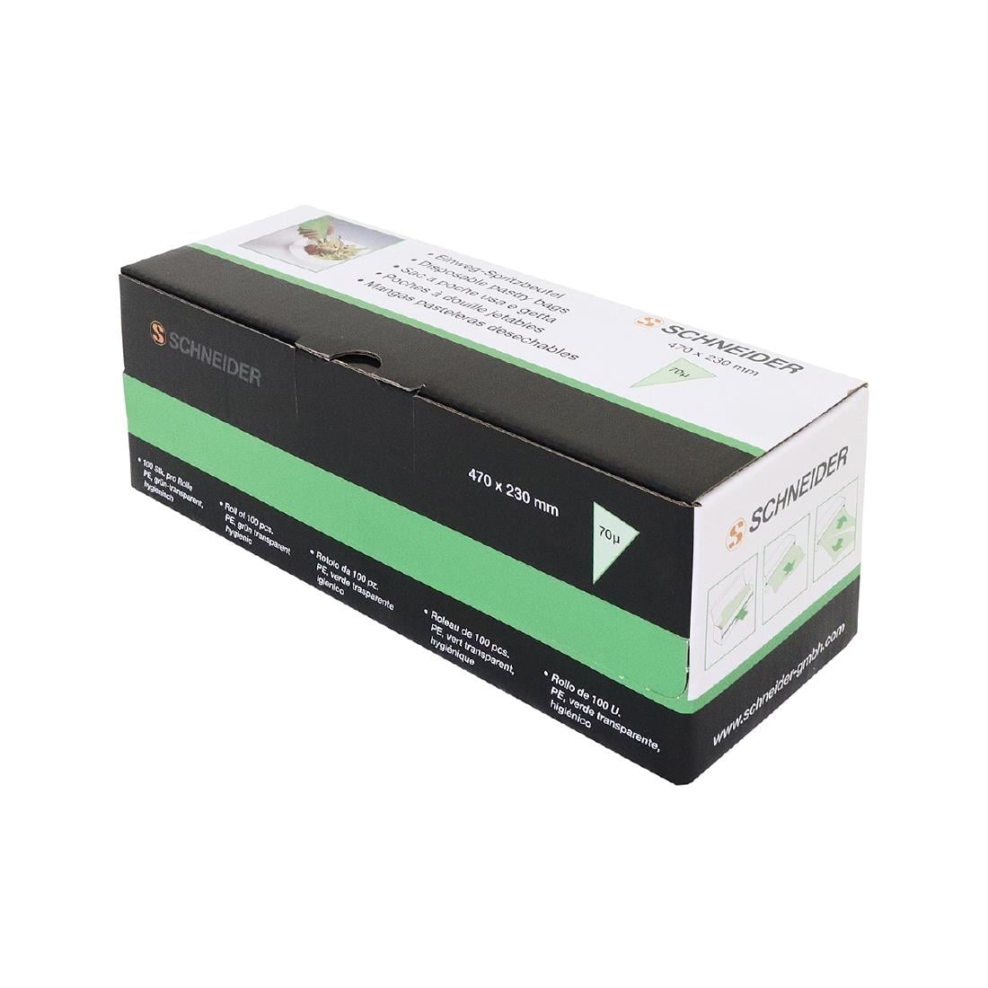 GT123 Schneider wegwerpspuitzakken groen 47cm (100 stuks)