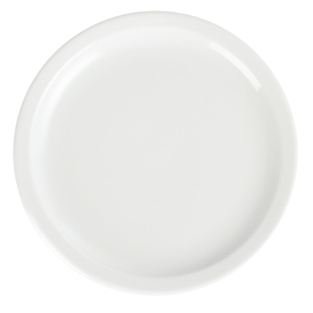 CB489 Olympia Whiteware Borden Met Smalle Rand 23cm (12 Stuks)