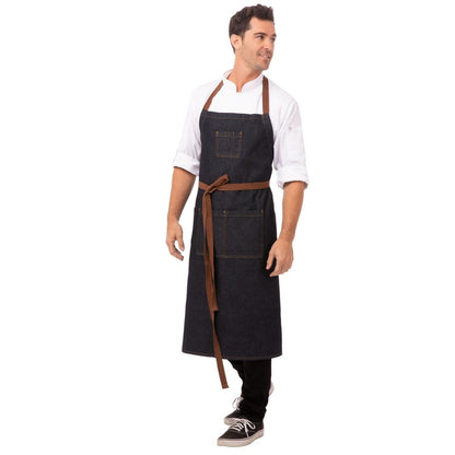 B341 Chef Works Memphis lang schort indigo