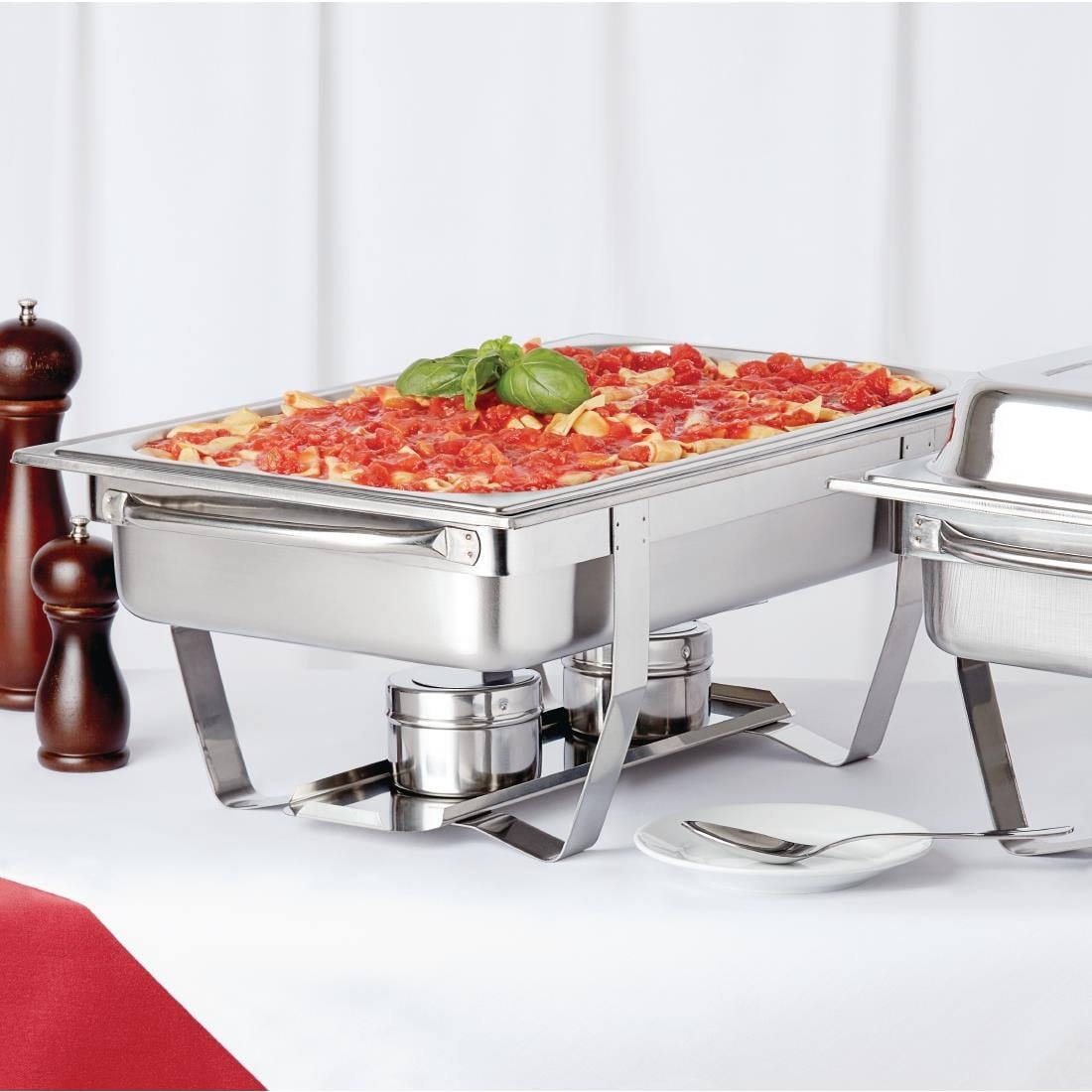 S601 SPECIALE AANBIEDING 2x Olympia Milan Chafing Dish met 72-pak Olympia brandpasta gel