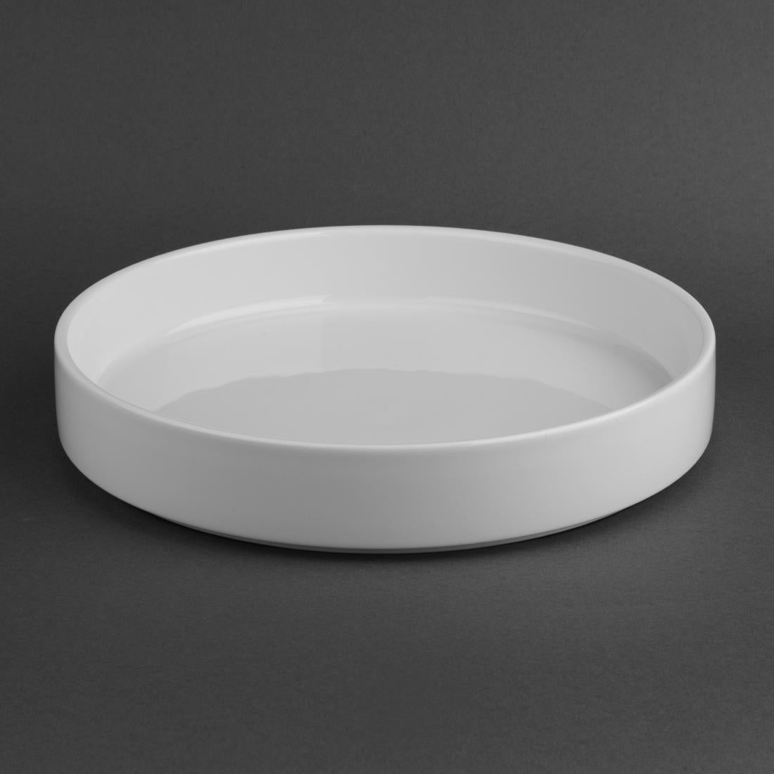 CK072 Olympia Whiteware Kom Met Platte Wanden - 270mm (4 Stuks)