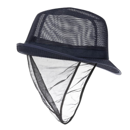 A654-M Trilby hoed met haarnetje blauw M