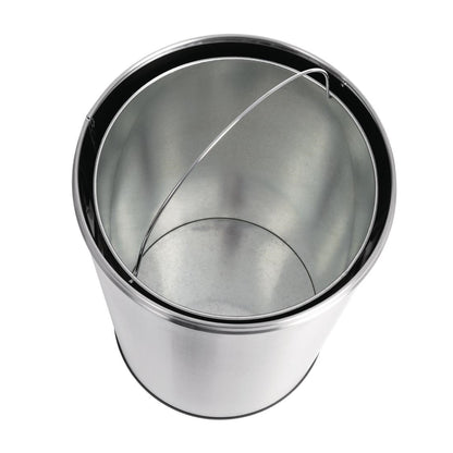 GK972 Bolero RVS bullet afvalbak open-top zilver 40Ltr