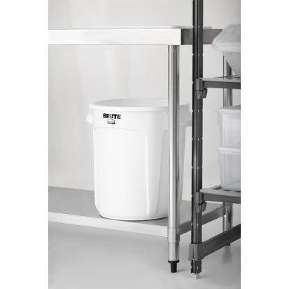 L651 Rubbermaid Brute ronde container wit 37,9Ltr
