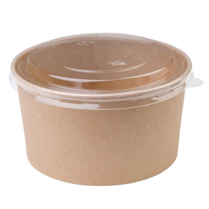 FB198 Fiesta Compostable ronde kraft saladeschaal 1Ltr (300 stuks)