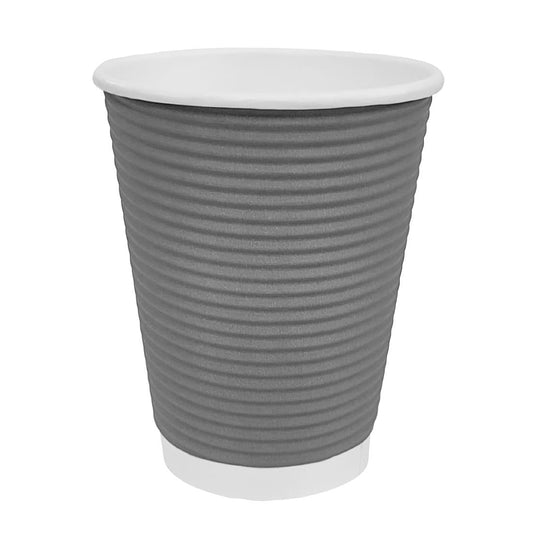 GP430 Fiesta Recyclable koffiebekers ribbelwand blauwgrijs 225ml (25 stuks)