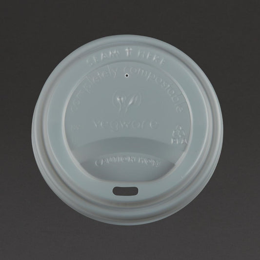 GH023 Vegware composteerbare deksels voor 34 en 45cl koffiebekers (1000 stuks)