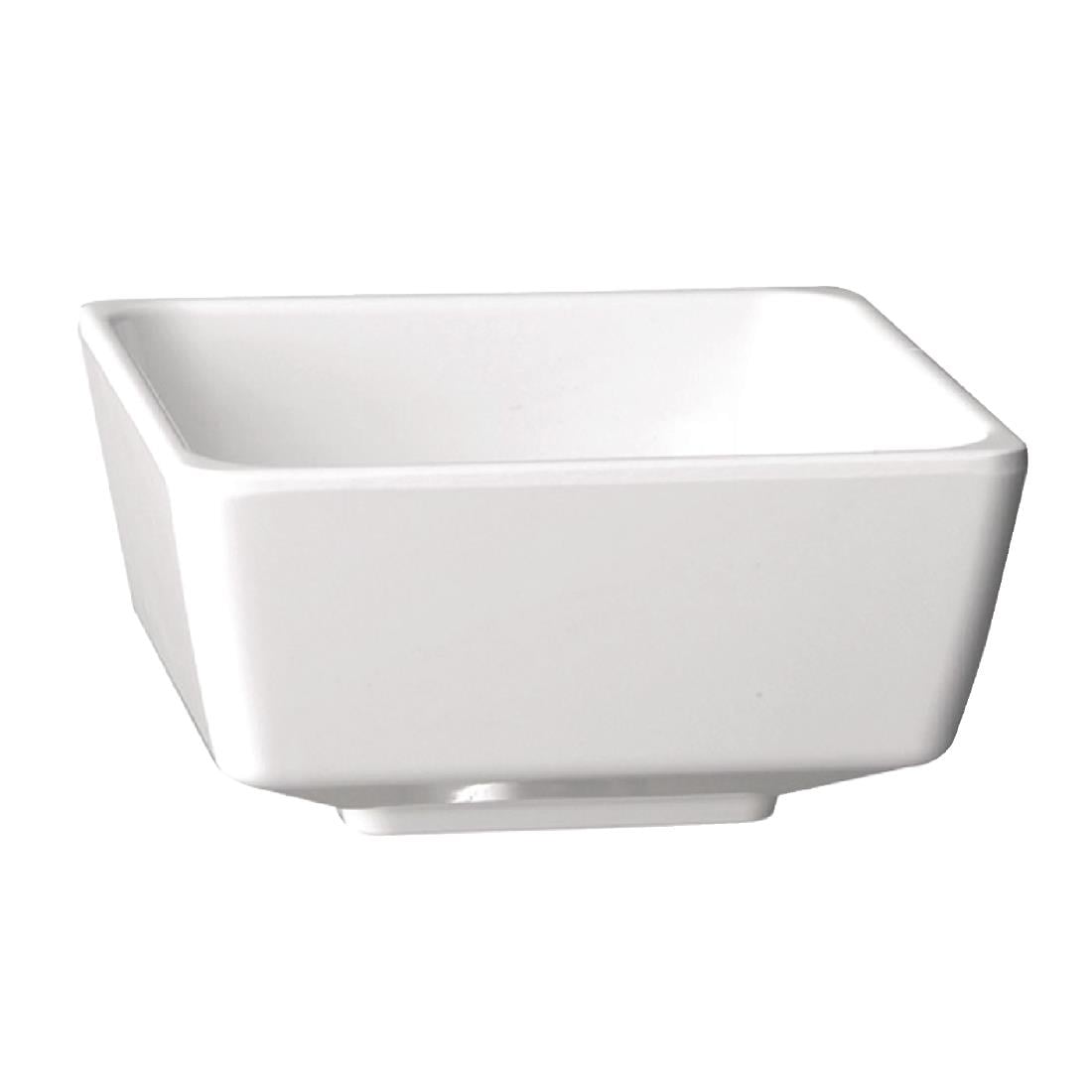 GF092 APS Float vierkante melamine kom wit 9x9cm
