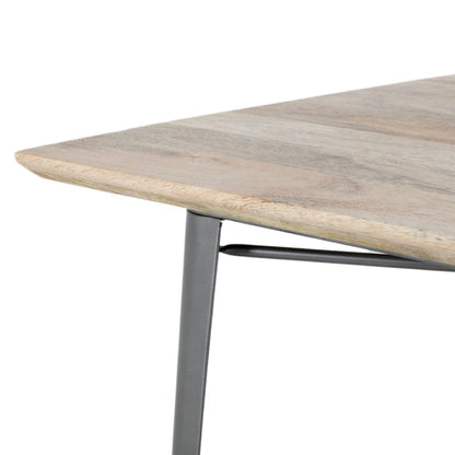 HZ809 Bolero Bistro Eettafel Met Mangohouten Blad En Donkergrijze Poot 1450mm