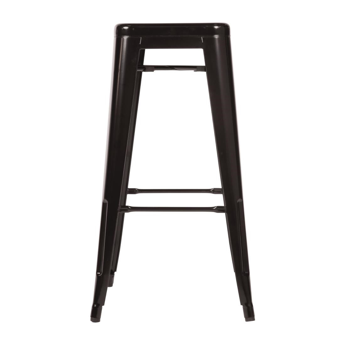 DL881 Bolero Bistro gegalvaniseerd stalen barkruk zwart (4 stuks)