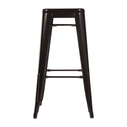DL881 Bolero Bistro gegalvaniseerd stalen barkruk zwart (4 stuks)