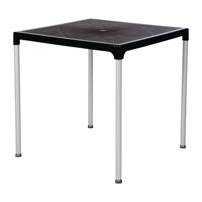 GJ970 Bolero vierkante horeca tafel met aluminium poten zwart 75cm