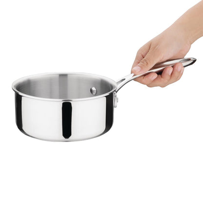 Y244 Vogue roestvrij staal & aluminium tri-wand sauspan 14cm