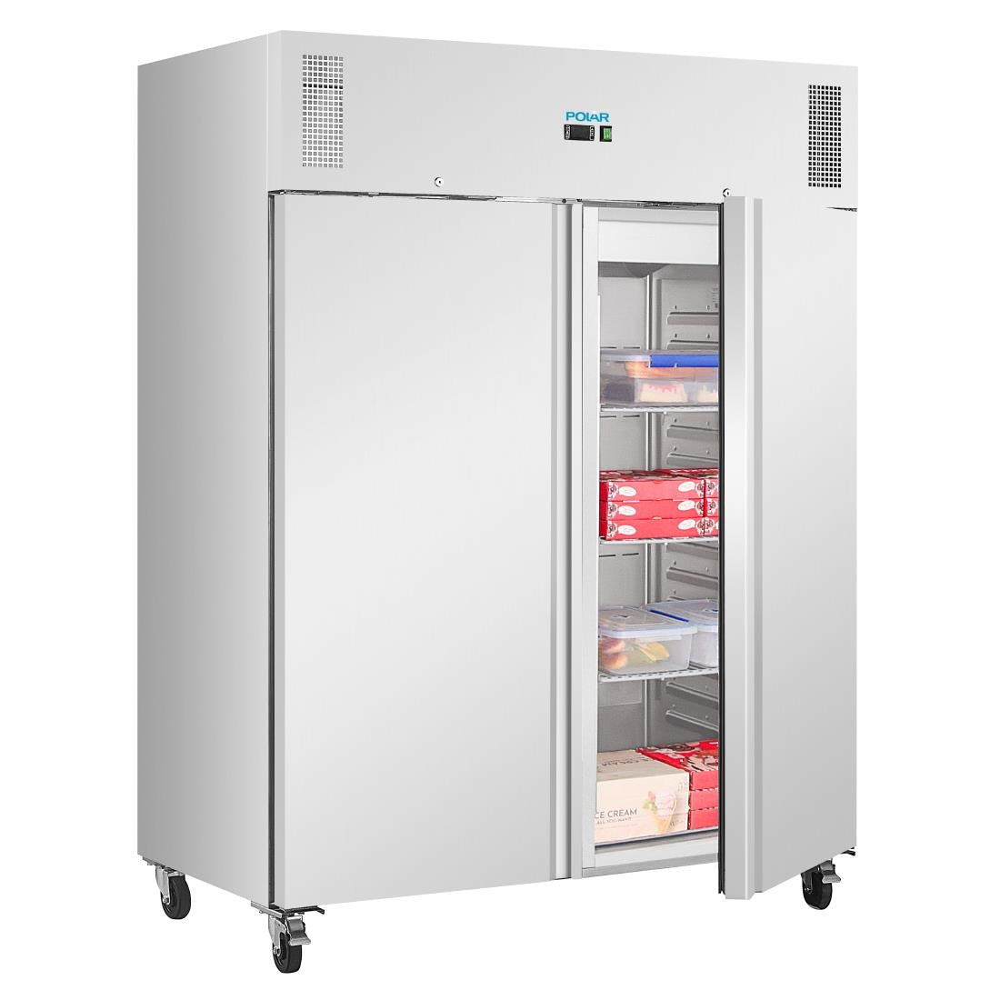 UA092 Polar U-Series Staande dubbeldeurs koelkast of vriezer 1300Ltr
