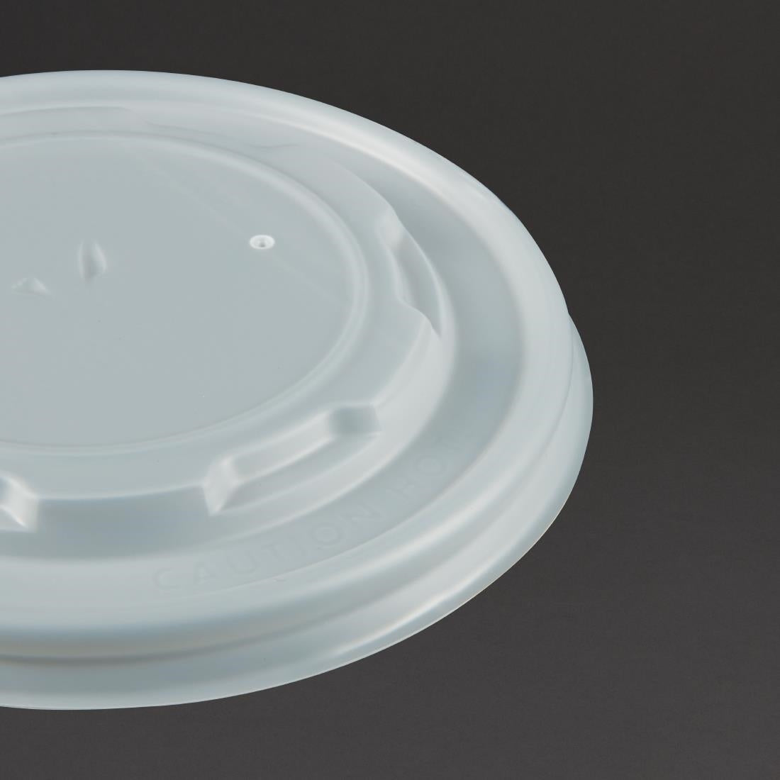 GF048 Vegware composteerbare platte deksels voor 34cl en 45,4cl bakjes (500 stuks)
