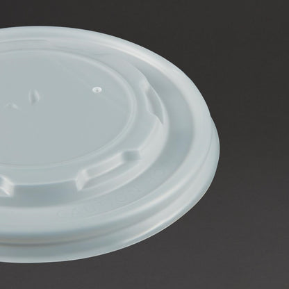 GF048 Vegware composteerbare platte deksels voor 34cl en 45,4cl bakjes (500 stuks)
