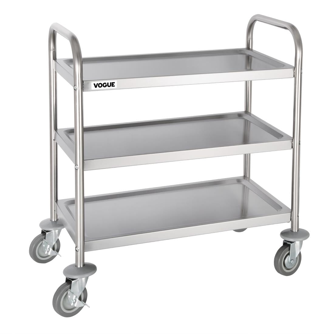 F993 Vogue RVS serveerwagen 3 plateaus S - 82,5(h) x 71(b)cm
