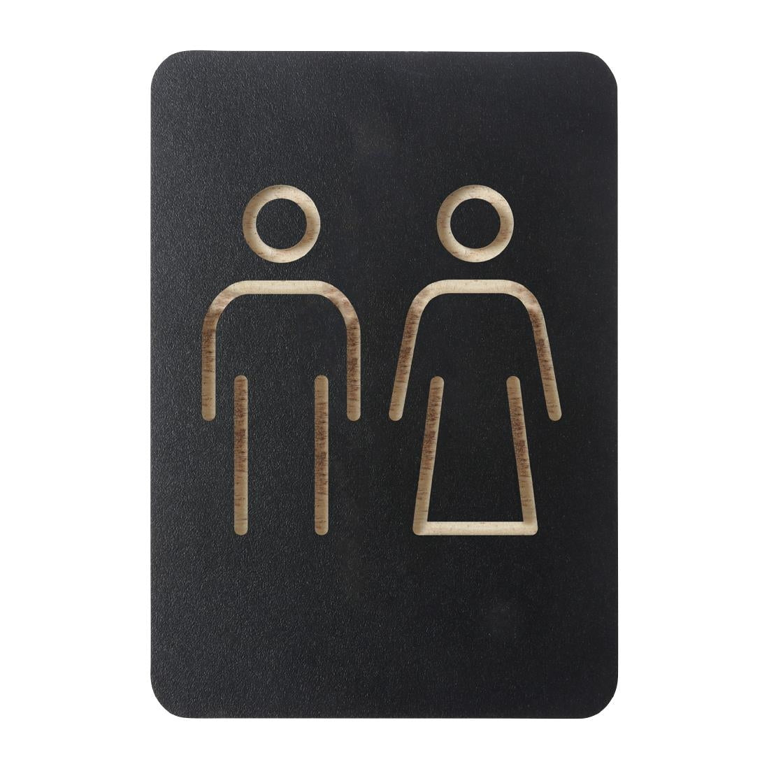 HU473 Europeel Pictogram Bord Mannen/Vrouwen Zwart