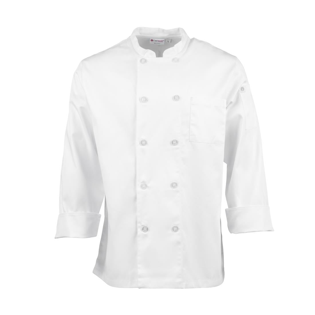 A371-XL Chef Works Le Mans unisex koksbuis wit XL