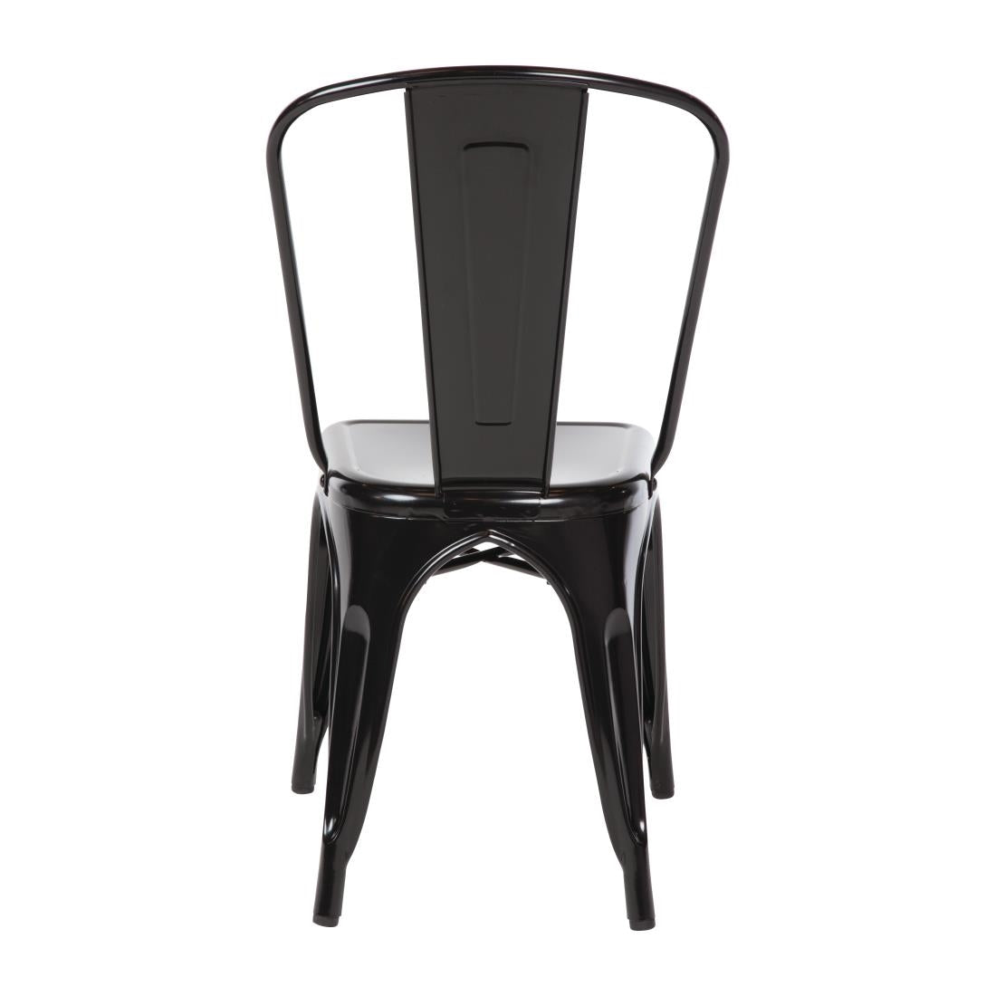 GL331 Bolero Bistro stalen stoel zwart (4 stuks)