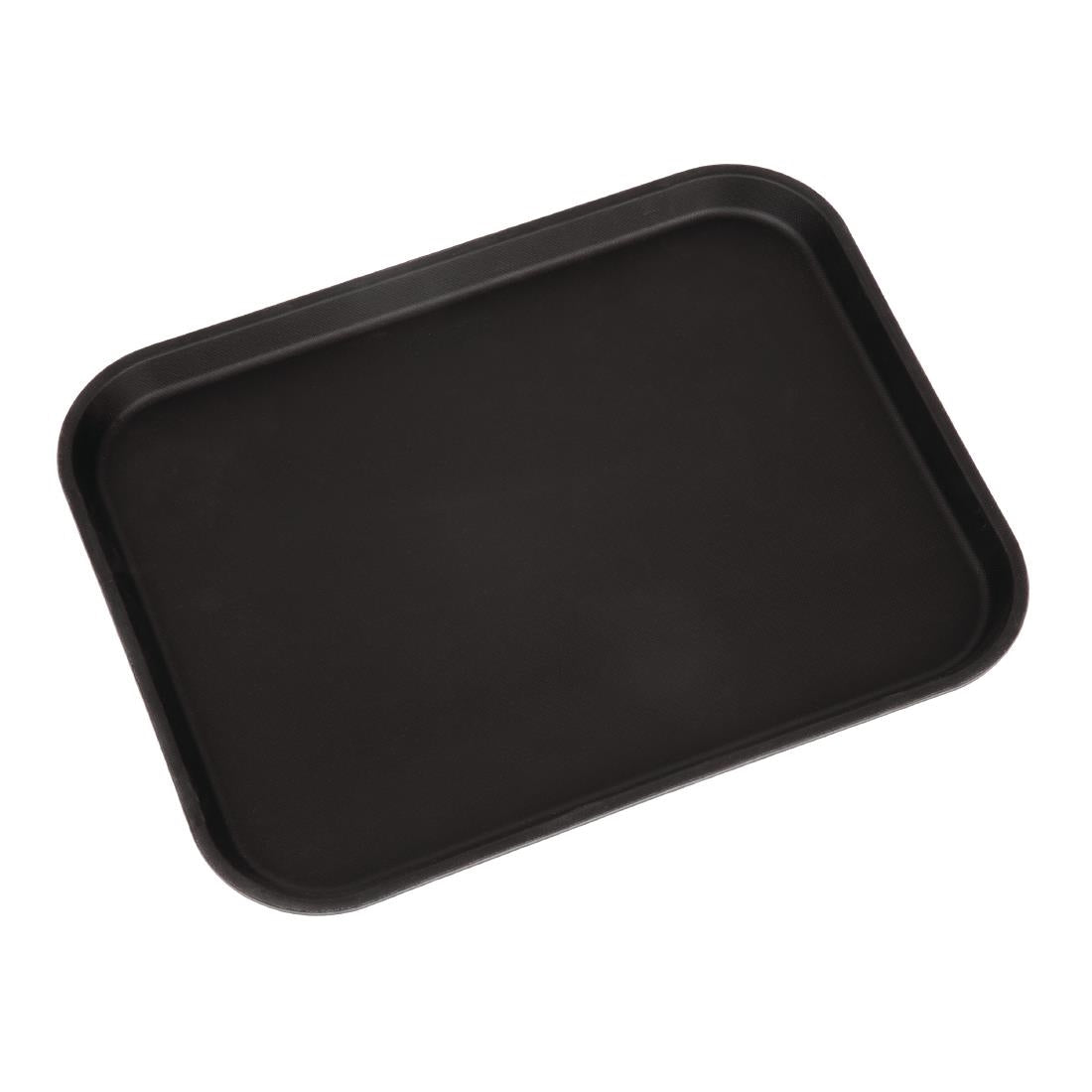 CT277 Cambro Camtread rechthoekig antislip glasvezel dienblad zwart 45,7cm