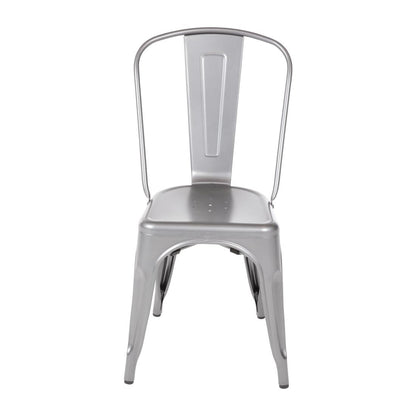 GL329 Bolero Bistro stalen stoel grijs (4 stuks)