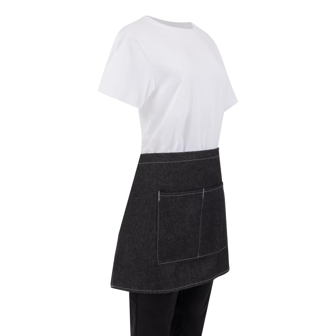 B995 Southside bistroschort zwart denim 40x76cm