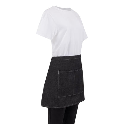 B995 Southside bistroschort zwart denim 40x76cm