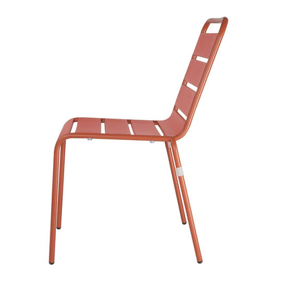 CK063 Bolero terracotta gelateerde stalen zijstoelen (4 stuks)