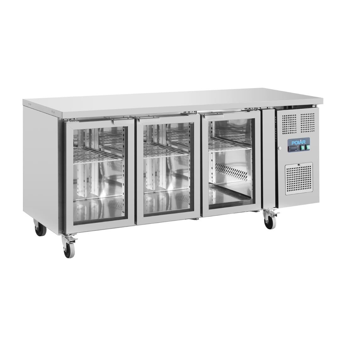 UA024 Polar U-serie premium driedeurs displaykoeling laag model 358Ltr