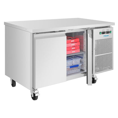 UA086 Polar U-Serie Koel-Vrieswerkbank Met 2 Deuren 124Ltr