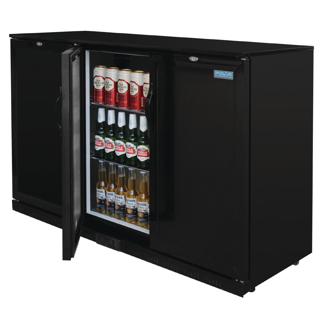 GL017 Polar G-serie 900mm barkoeling drie deuren 330L zwart