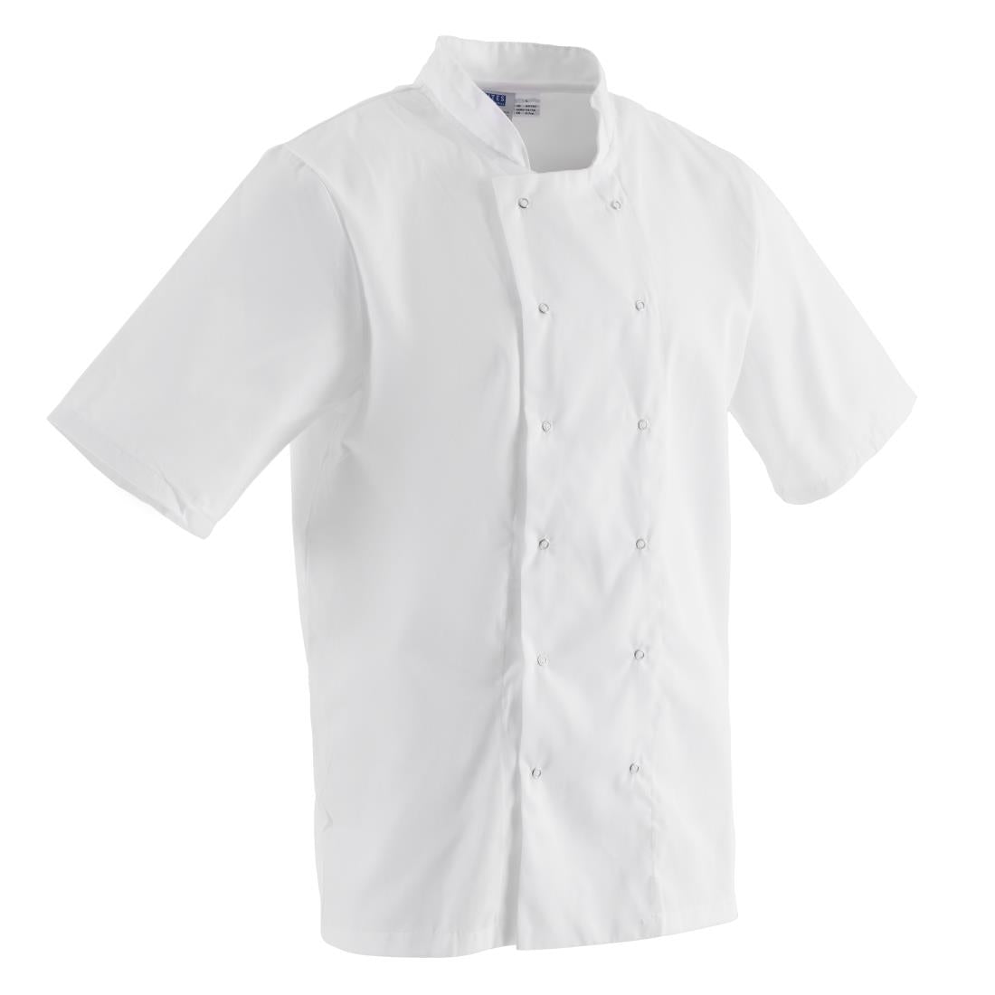 B250-XXL Whites Boston unisex koksbuis korte mouw wit XXL