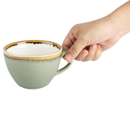 GP480 Olympia Kiln cappuccinokopjes mosgroen 34cl (6 stuks)