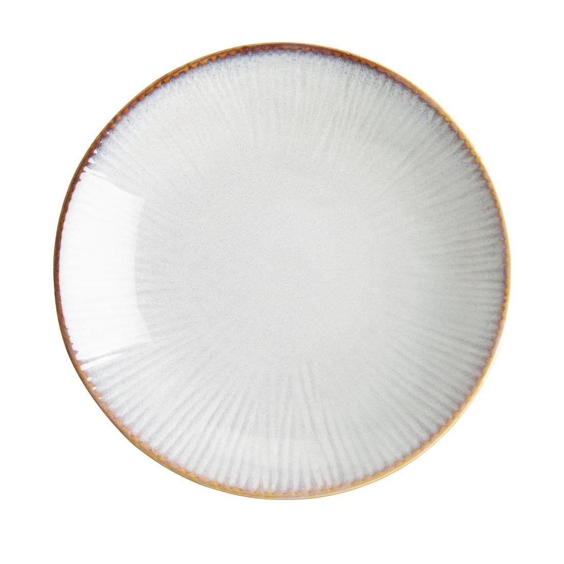 FU197 Olympia Drift Grey Coupe Low Bowls Met Reliëf, 260mm (4 Stuks)