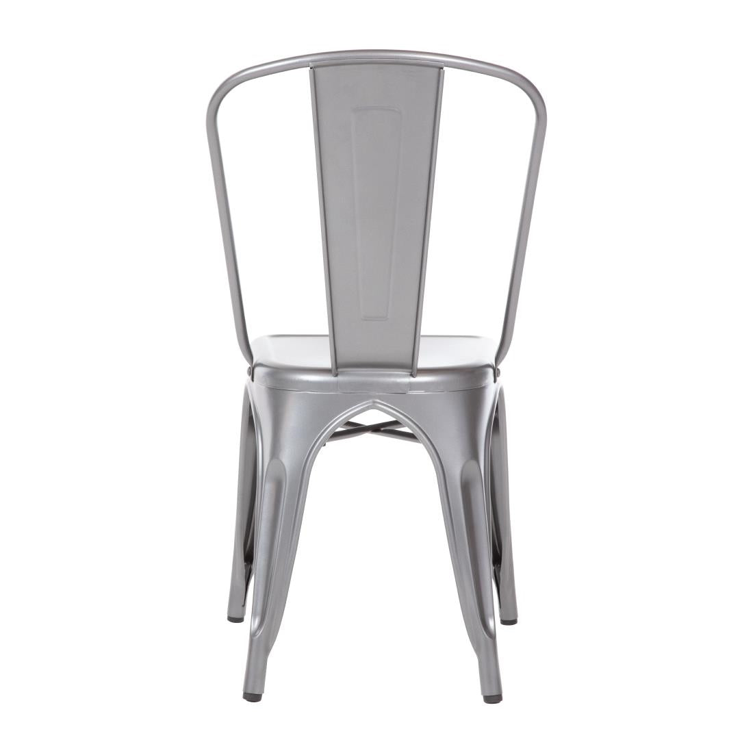 GL329 Bolero Bistro stalen stoel grijs (4 stuks)