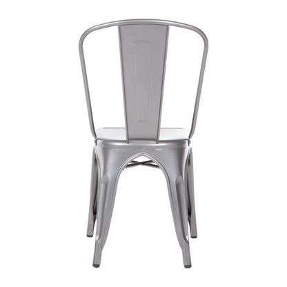 GL329 Bolero Bistro stalen stoel grijs (4 stuks)