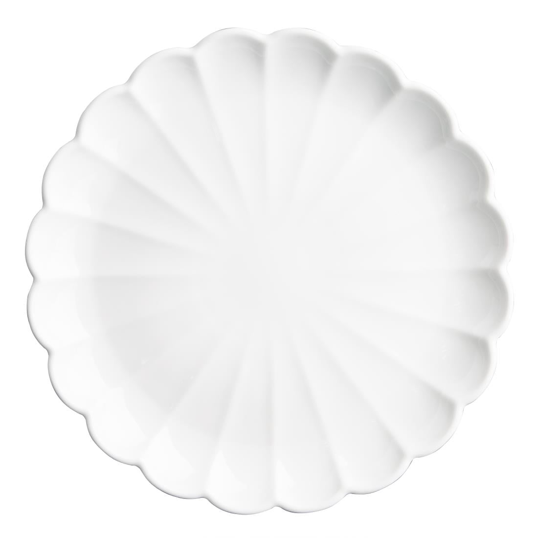 JB395 Olympia Bloom Geschulpte Borden Wit 276mm (4 stuks)