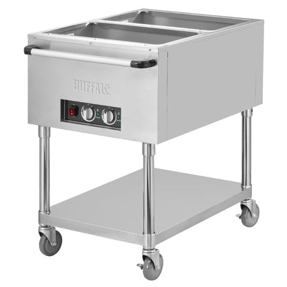 JB983 Buffalo Mobiele bain marie wagen 2x 1/1GN