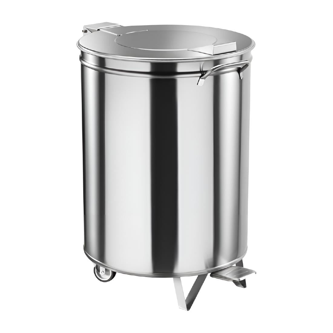 HZ720 Gastro M RVS Pedaalemmer met Wielen 50Ltr
