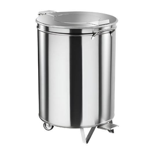 HZ720 Gastro M RVS Pedaalemmer met Wielen 50Ltr