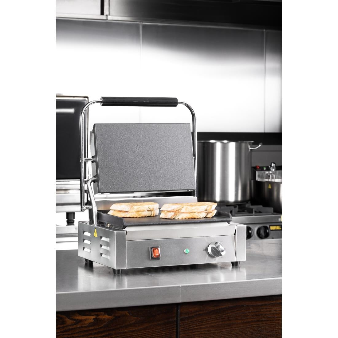 CU603 Buffalo Bistro Contactgrill - Grote Vlakke Plaat