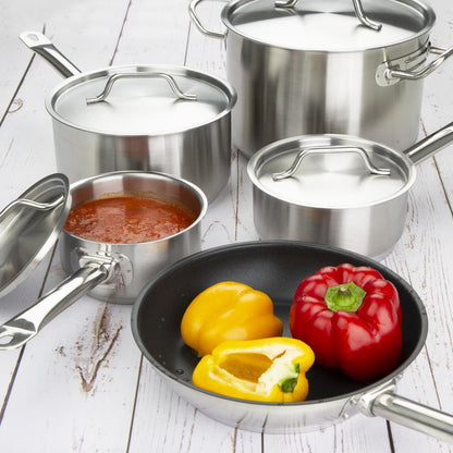 SA693 Vogue Cook Like A Pro 5-Delige Roestvrijstalen Inductiepannenset