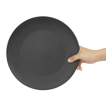 DR088 Olympia Fusion Ronde Borden 27cm Zwart (4 Stuks)