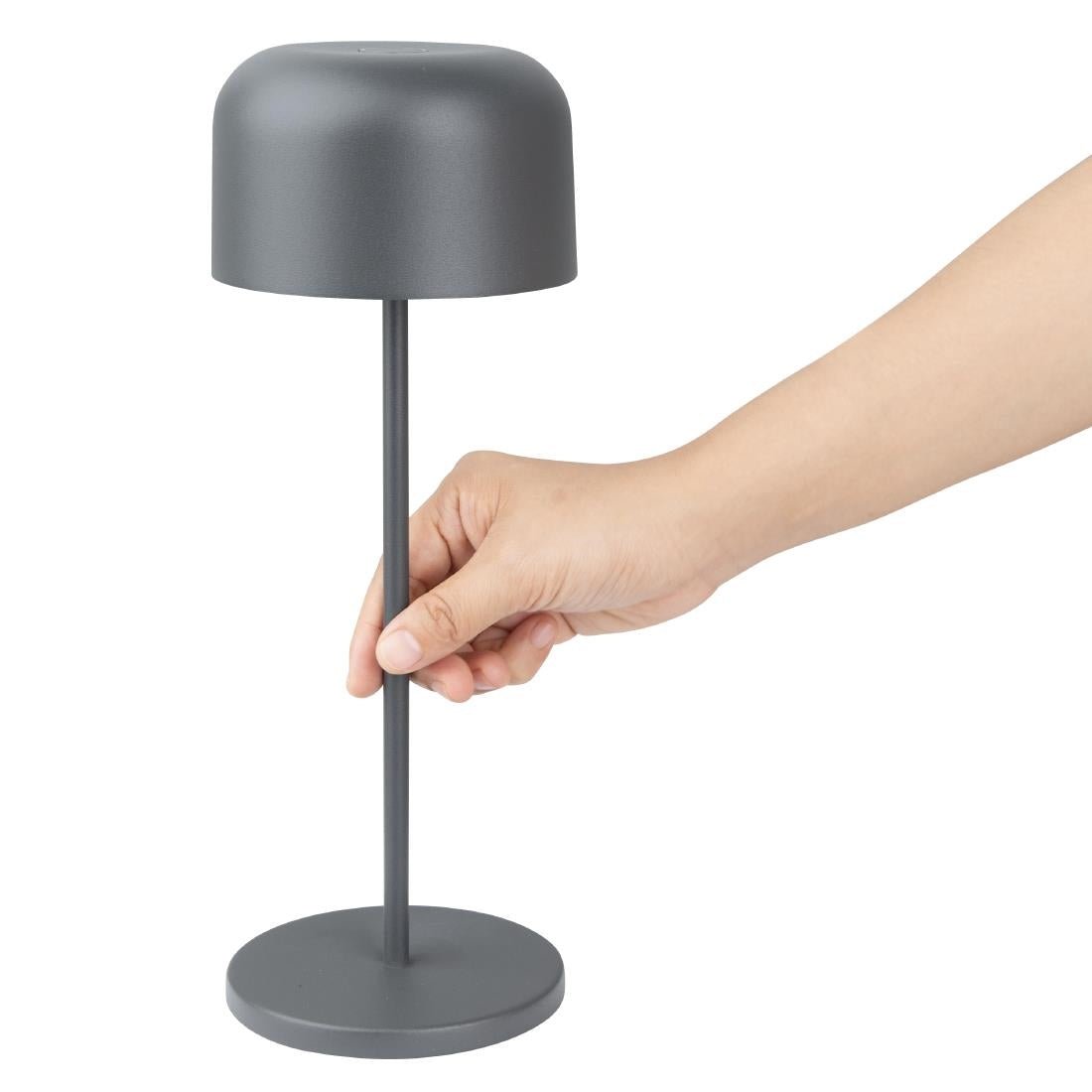 HZ211 Olympia Siena Tafellamp Ronde Koepel Grijs 300mm